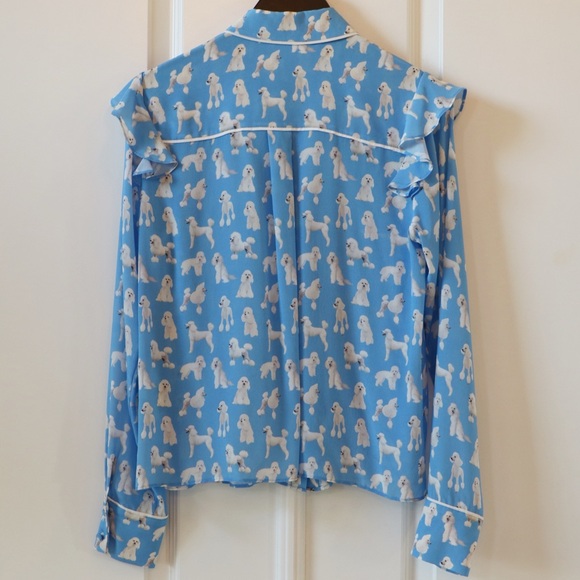 ALICE + OLIVIA Zimmer Poodle Silk Blouse - Picture 15 of 17